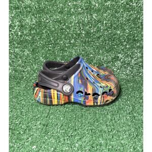 CROCS Toddler Size 8C Swirl Multicolor Classic Clog Shoe Beach Summer Sandals